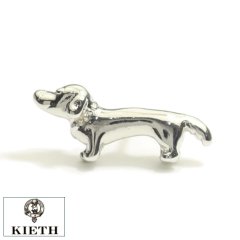 ラペルピン 日本製 ダックス KIETH ブランド シルバー 犬 ピンブローチ タイタック