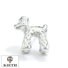 ラペルピン 日本製 プードル KIETH ブランド シルバー 犬 ピンブローチ タイタック