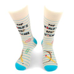 世界最高の 先生 へ 教師 コーチ ユニーク 面白 おもしろ コミック 靴下 メンズ ソックス メンズソックス