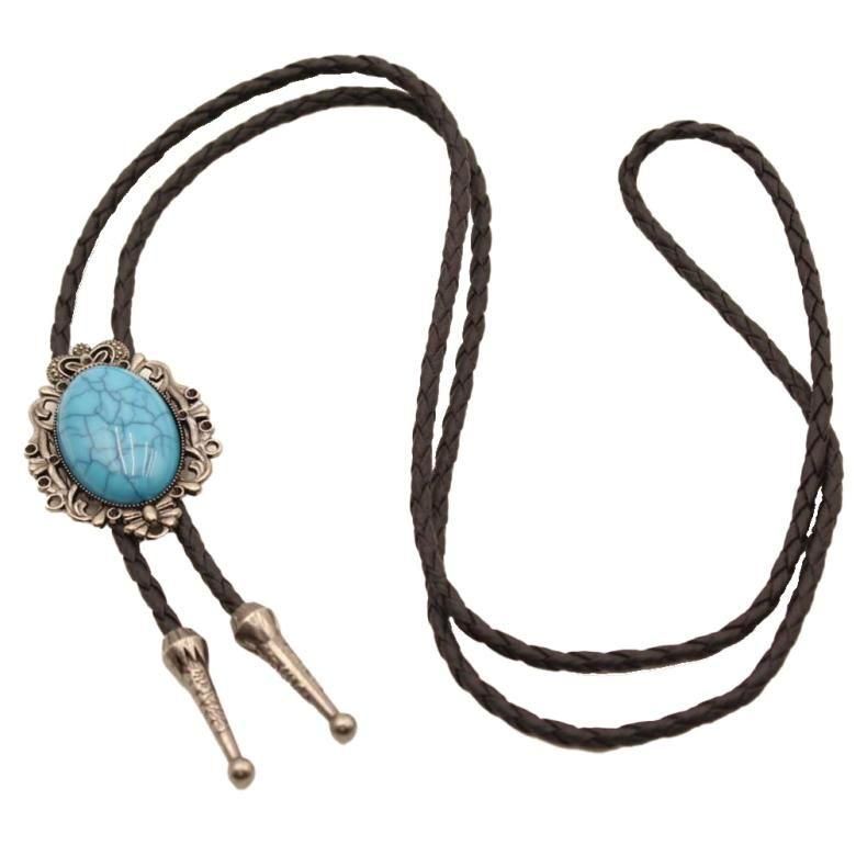 ループタイ ブルー | ターコイズ風 - カフス タイピン スーツ