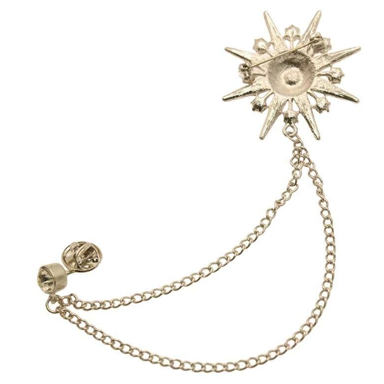 ラペルピン｜星デザイン｜シルバー&ゴールド - カフス タイピン