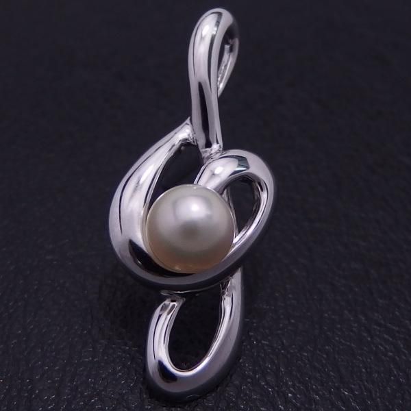 【​限​定​販​売​】 ラペルピン・音楽好きさんにト音記号・アコヤ真珠パール6.0mm アクセサリー
