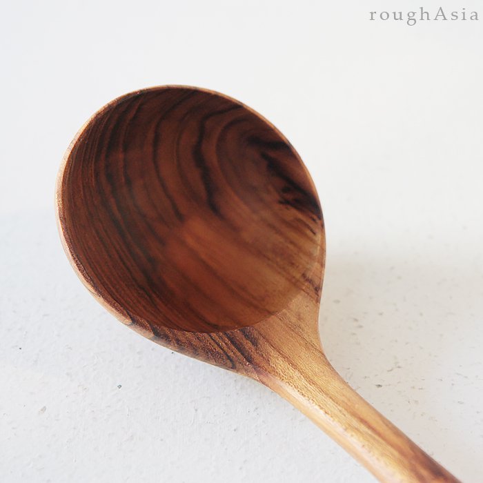 タイ》木製チークウッドのおたま｜アジアの台所用品や雑貨小物