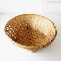 《タイ》市場の竹かご/台形