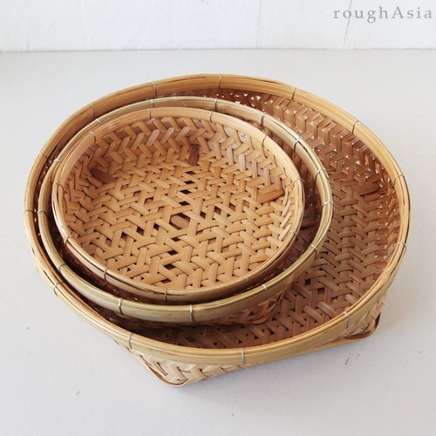 Basket（Bamboo,Rattan etc.）｜タイ・アジアの日用品（かご・ざる・バスケットなど） | アジアの台所用品や雑貨小物  アジアン雑貨ショップ ラフエイジア