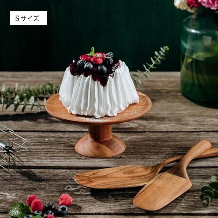 タイ》 チーク製ケーキスタンド | 上品なデザイン - アジアン雑貨