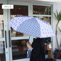 ブロックプリント柄 折りたたみ日傘（晴雨兼用）5色
