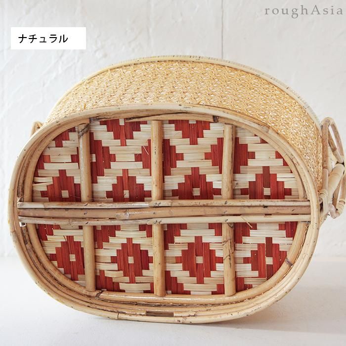 激レア！竹製 収納バスケット タイ北部民族工芸品美品！希少