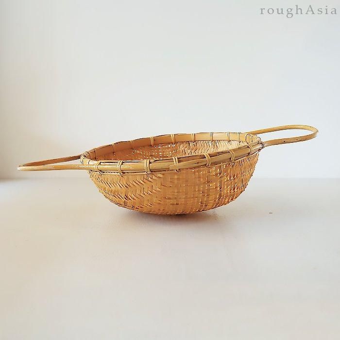 タイ》竹の水切り両手ざる ｜タイやアジアの台所用品や雑貨・日用品
