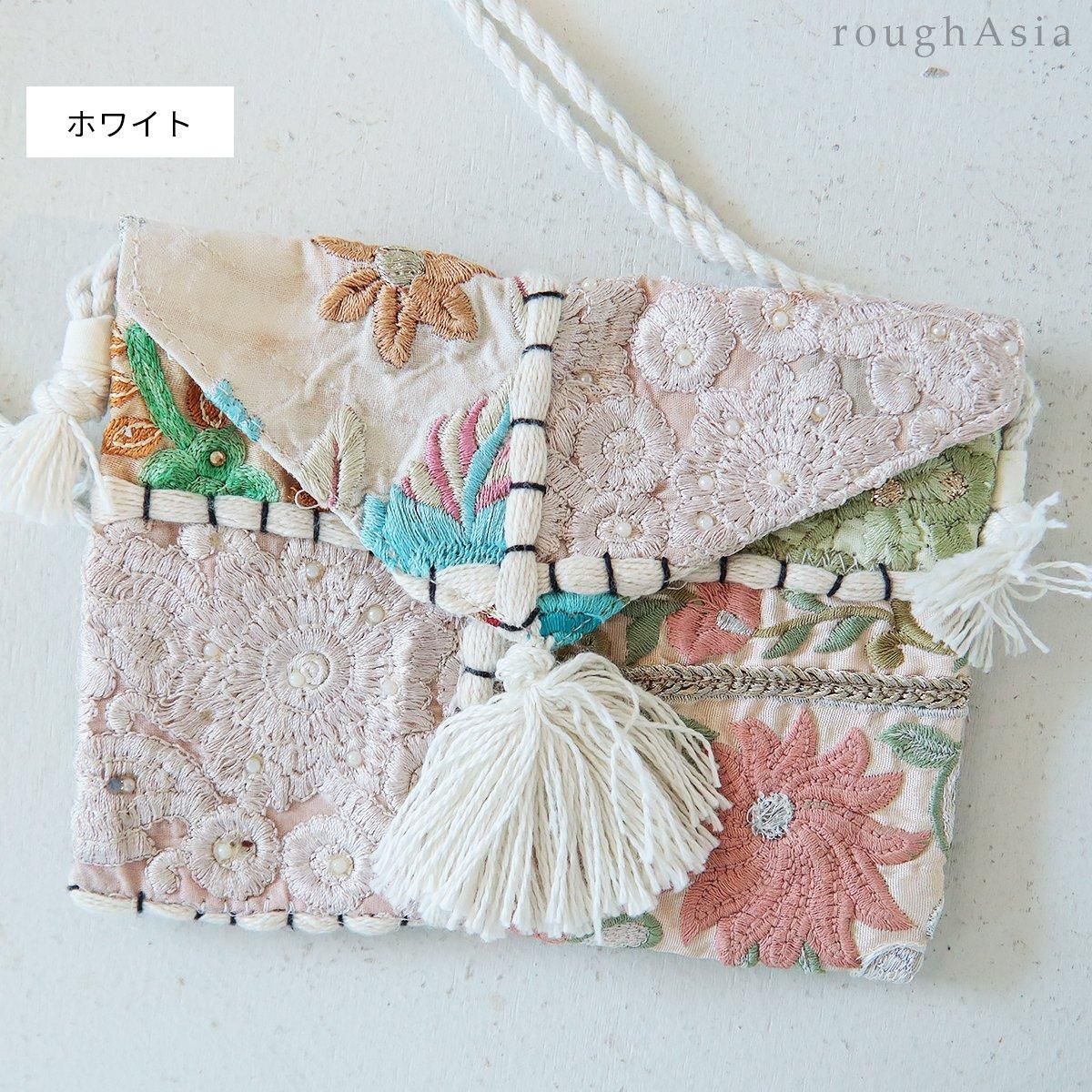 インド》 カンバディア刺繍 ミニポシェット｜ラフエイジア