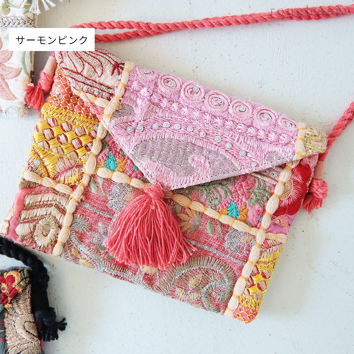 インド》 カンバディア刺繍 ミニポシェット｜ラフエイジア アジアの日用品や雑貨