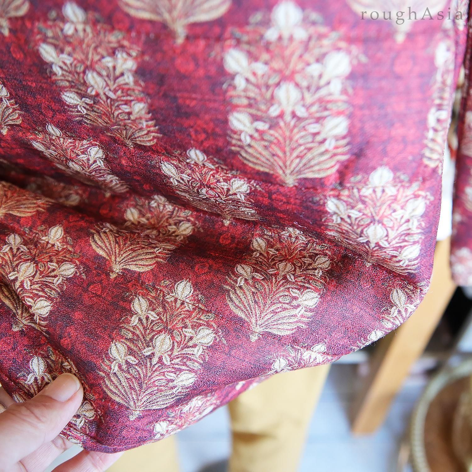 アートシルクプリント ジップジャケット