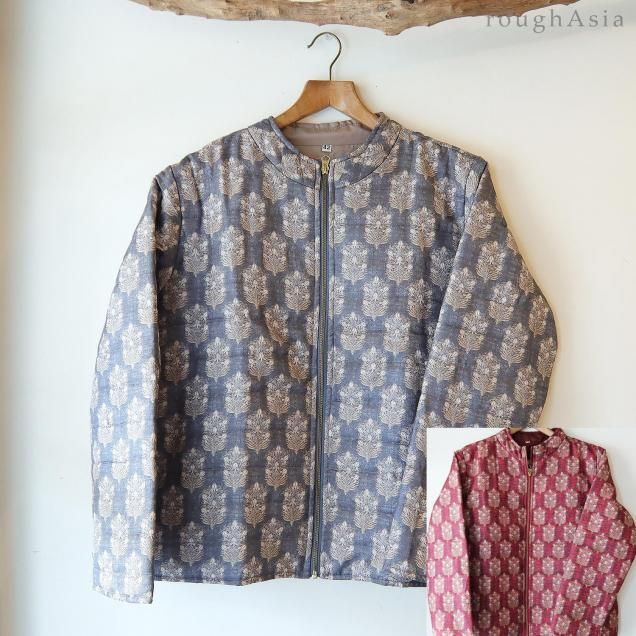 <img class='new_mark_img1' src='https://img.shop-pro.jp/img/new/icons61.gif' style='border:none;display:inline;margin:0px;padding:0px;width:auto;' />《インド》 アートシルクプリント ジップジャケット