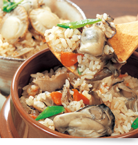 牡蠣の炊き込みご飯の素