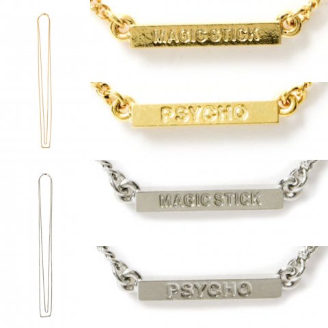 Magic Stick psycho plate w chain ゴールド今野直隆 - ネックレス