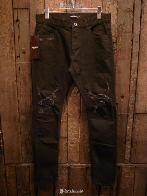 CHORD NUMBER EIGHT / OLIVER *DESTROY DENIM PANTS [BLACK ...