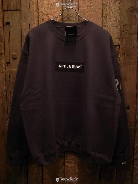 PLAY for APPLEBUM / EMBROIDERY BOX LOGO CREW SWEAT [BLACK