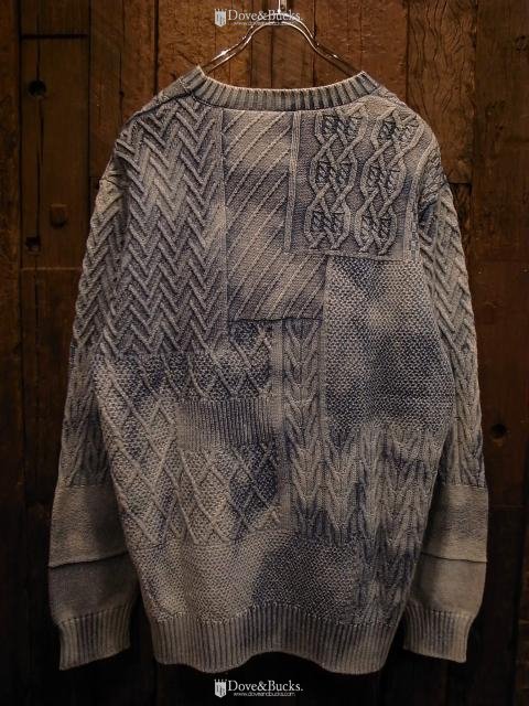 APPLEBUM / BLEACH INDIGO MIX CREW SWEATER [BLEACH INDIGO MIX] - THINKTANK  ltd.[Dove&Bucks.] WEB SHOP