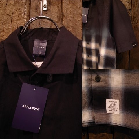 APPLEBUM / BLACK DYE OMBRE CHECK SHIRT [BLACK × WHITE × BLUE] - THINKTANK  ltd.[Dove&Bucks.] WEB SHOP