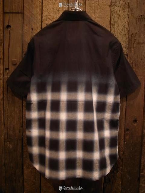 APPLEBUM / BLACK DYE OMBRE CHECK SHIRT [BLACK × WHITE × BLUE] - THINKTANK  ltd.[Dove&Bucks.] WEB SHOP