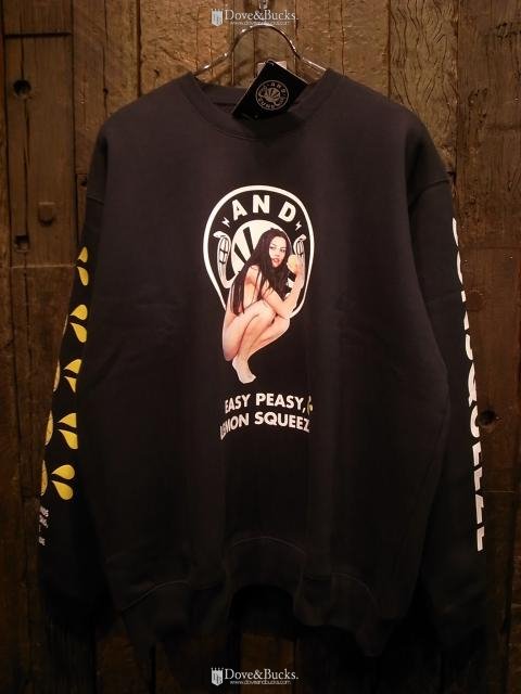 ANDSUNS / SUNS QUEEZE CREWNECK [BLACK] - THINKTANK ltd.[Dove&Bucks.] WEB  SHOP