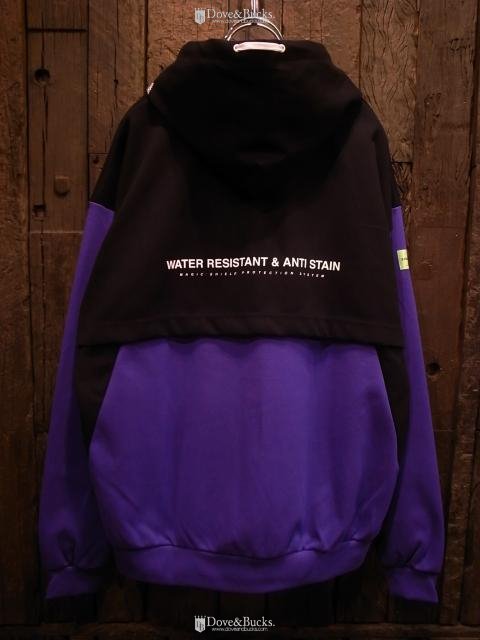 MAGIC STICK / WATER RESISTANT TECH HOODIE [PURPLE × BLACK] - THINKTANK  ltd.[Dove&Bucks.] WEB SHOP