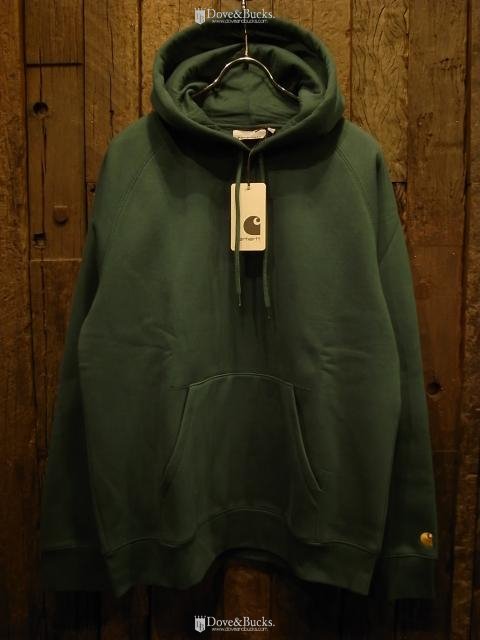 Carhartt WIP HOODED CHASE SWEATSHIRT TREEHOUSE GREEN