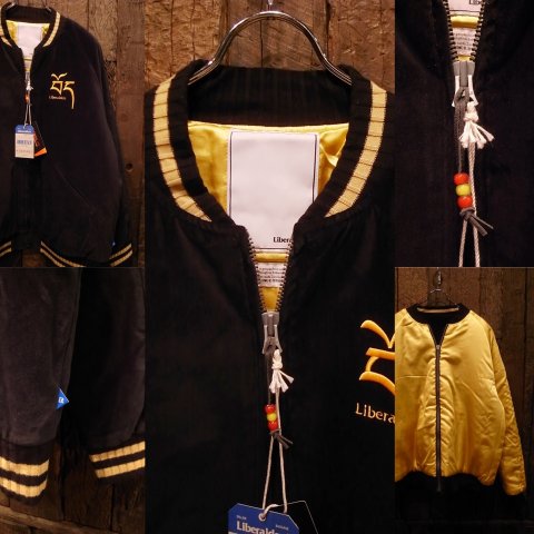 Liberaiders / VELOUR VARSITY JACKET [BLACK] - THINKTANK ltd.[Dove&Bucks.]  WEB SHOP