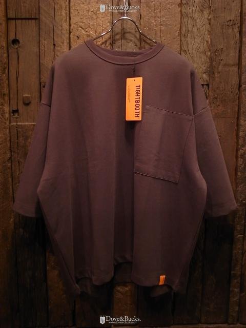 TIGHTBOOTH / TC PONTE 7 SLEEVE T-SHIRT [CHARCOAL] - THINKTANK  ltd.[Dove&Bucks.] WEB SHOP