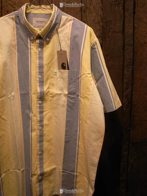 Carhartt WIP / S/S GILMAN SHIRT [GILMAN STRIPE, PALE SPEARMINT *MOON WASH]  - THINKTANK ltd.[Dove&Bucks.] WEB SHOP