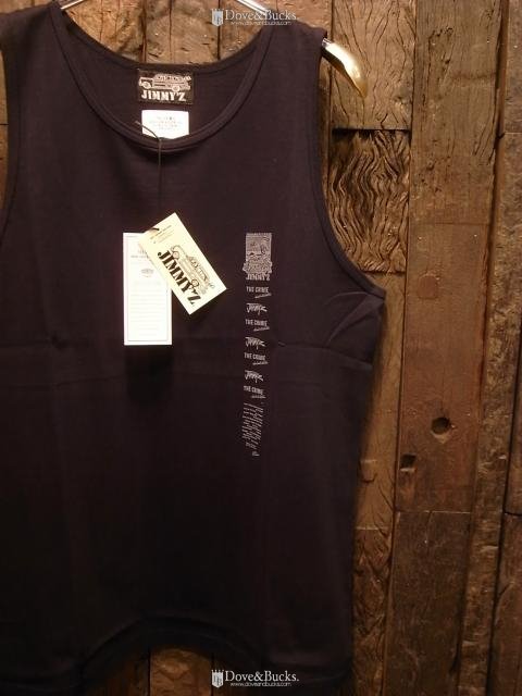 CRIMIE × JIMMY'Z / SMALL LOGO TEXT TANKTOP [BLACK] - THINKTANK ltd