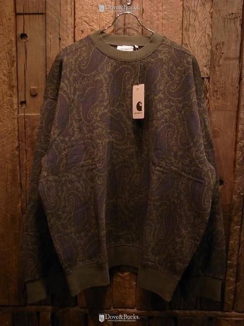 Carhartt WIP / PAISLEY SWEATSHIRT [Paisley Print, Plant *OLIVE ...