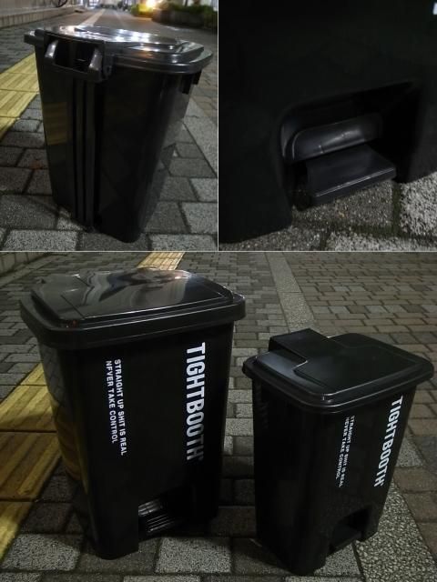 tightbooth LOGO TRASH CAN Mサイズ ゴミ箱 TIGHTBOOTH / LOGO TRASH CAN - M [BLACK] - THINKTANK ltd