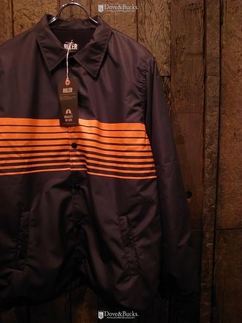 RULER / BORDER COACH JACKET [BLACK × ORANGE] - THINKTANK ltd.[Dove&Bucks.]  WEB SHOP