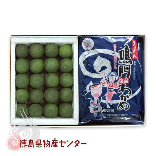 送料無料 徳島の名産直送ギフト17(すだち&鳴門塩蔵わかめ 送料無料 徳島の名産直送ギフト17(すだち&鳴門塩蔵わかめ
