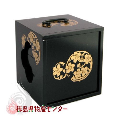  【送料無料】遊山箱(ゆさん)黒色 懐かしい手提げ弁当箱は徳島の文化・風習！