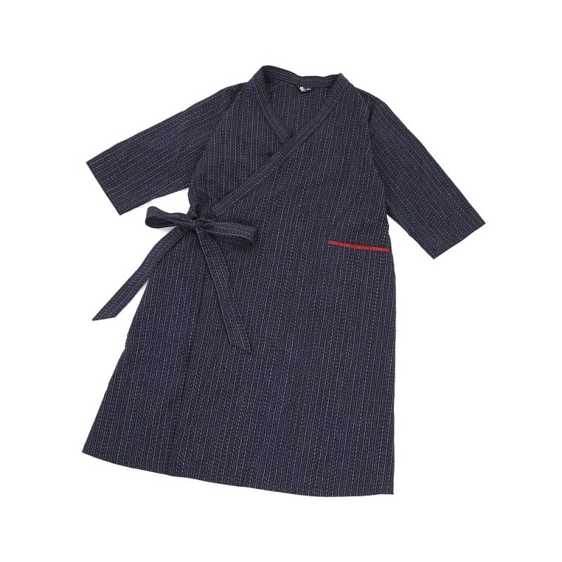 日本製 久留米織り作務衣ワンピース 甚平 作務衣 雪駄の通販ならオリジナル製作専門店 江戸てん