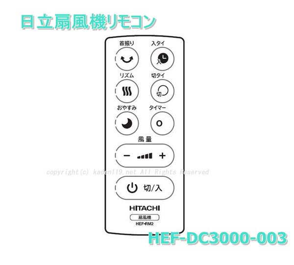 日立 HEF-RM2 扇風機リモコン - 扇風機・サーキュレーター