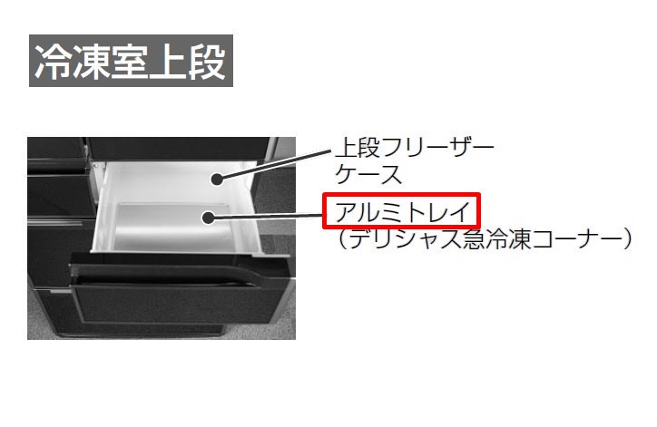 日立冷蔵庫 冷凍室上段トレイ(アルミ)【アルミトレイ】■R-Y6000-057 | 　カデンの救急社 　|　-日立部品販売店-