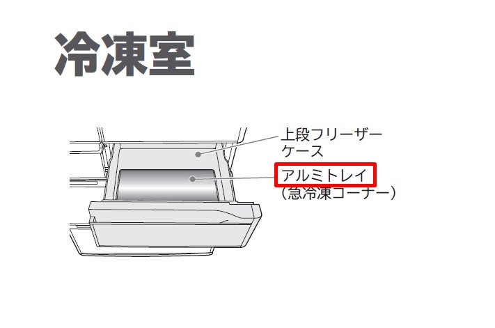 日立冷蔵庫 冷凍室上段トレイ(アルミ)【アルミトレイ】■R-B6700-048 | 　カデンの救急社 　|　-日立部品販売店-