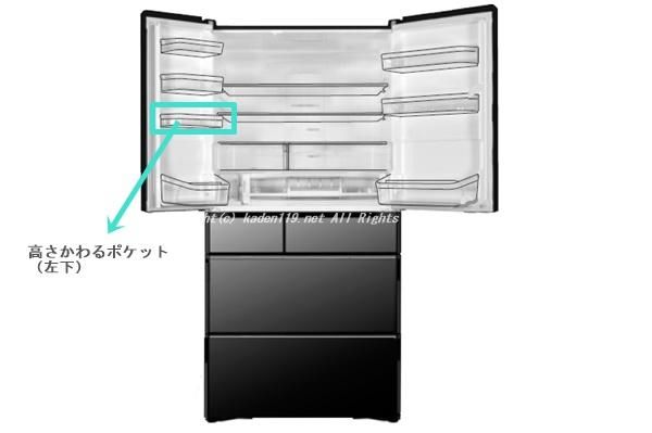 K♢074 日立 ６ドア冷蔵庫 R-XG51J 6ドア冷凍冷蔵庫 R-GXCC67X (670L)