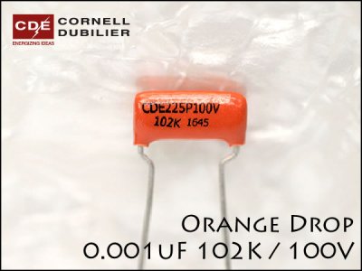 コンデンサー Orange Drop オレンジドロップ 0.001uF