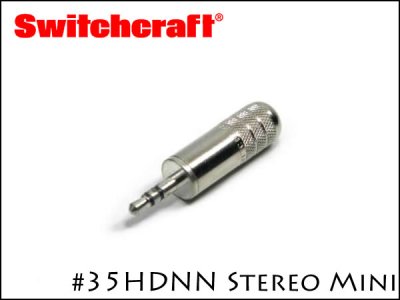 SWITCHCRAFT 35HDNN スイッチクラフト 3.5mm ステレオミニ プラグ