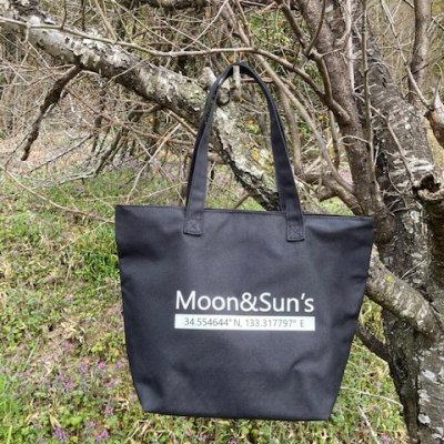 ロゴ入りオリジナルエコバッグ【Moon&Suns】-エプロン工房ブルームーン