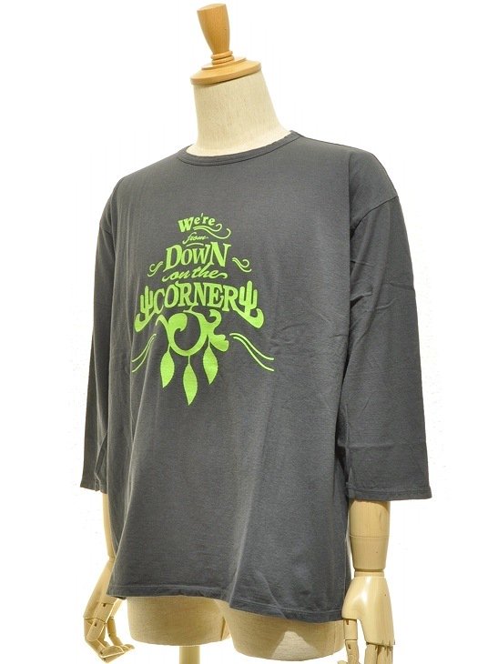 DOWN ON THE CORNER 3/4 HEMP COTTON TEE SZ 