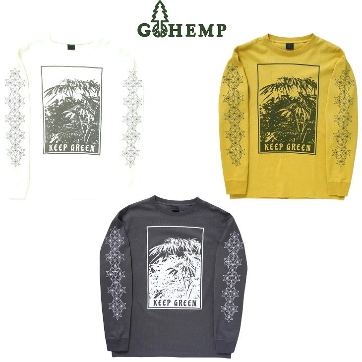 GOHEMP KEEP GREEN L/SL TEE 通販　ようこそフールザハーミットウェブストア