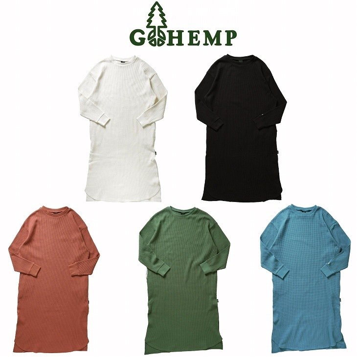 GOHEMP HEMP WAFFLE SLIT ONE PIECE 通販　ようこそフールザハーミットウェブストア