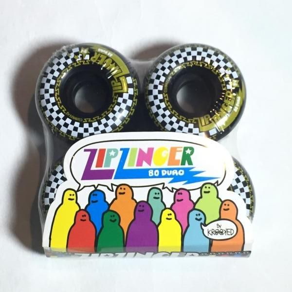 KROOKED】 『ZIPZINGER-BLACK』クルーザーウィール 54mm 80D