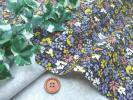 ◆２０ツイルストレッチ花柄（３９４パープル系）