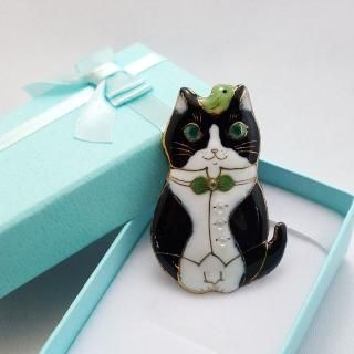 猫（ねこ）cat - 七宝焼の工房Uncle Z(アンクル・ゼット) - 土田